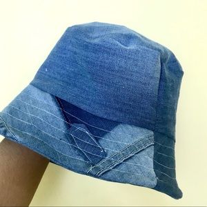 Handmade repurposed denim bucket hat